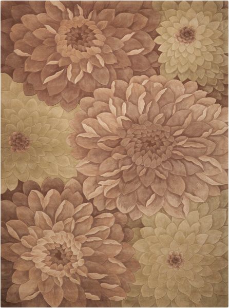 Nourison Home Tropics Taupe/Green