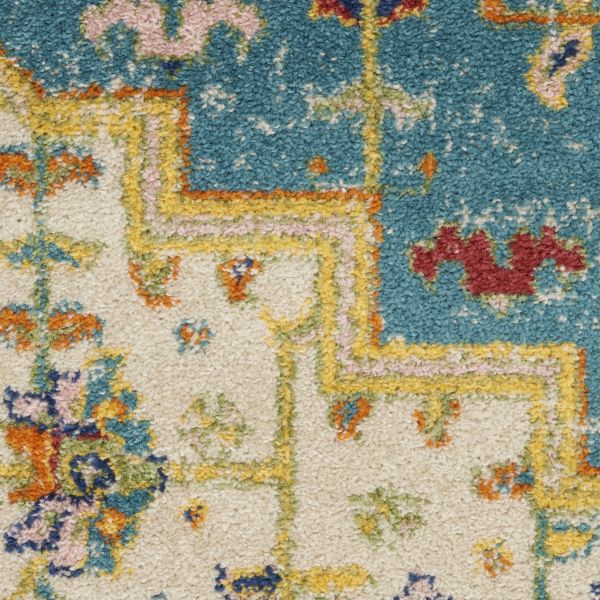 Nourison Home Allur Turquoise Ivory