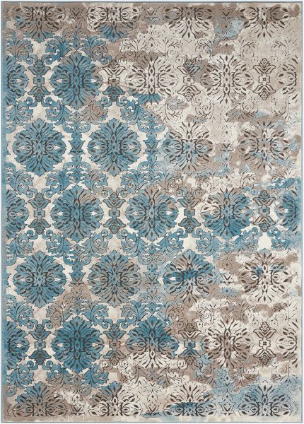Nourison Home Karma Ivory/Blue 5'3" x 7'4"