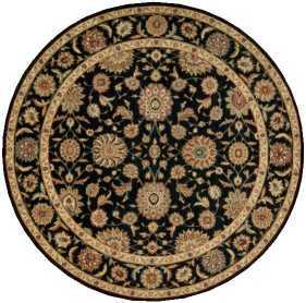 Nourison Home Living Treasures Black 5'10" x Round Collection