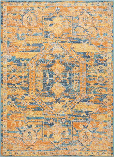 Nourison Home Passion Teal/Sun 6'7" x 9'6" Collection