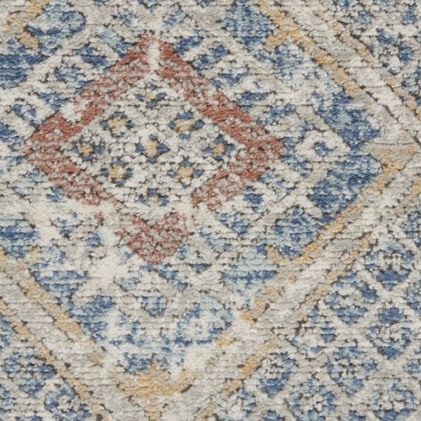 Nourison Home Quarry Blue/Ivory 2'2" x 7'6" Runner Collection