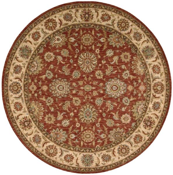 Nourison Home Living Treasures Rust 5'10" x Round