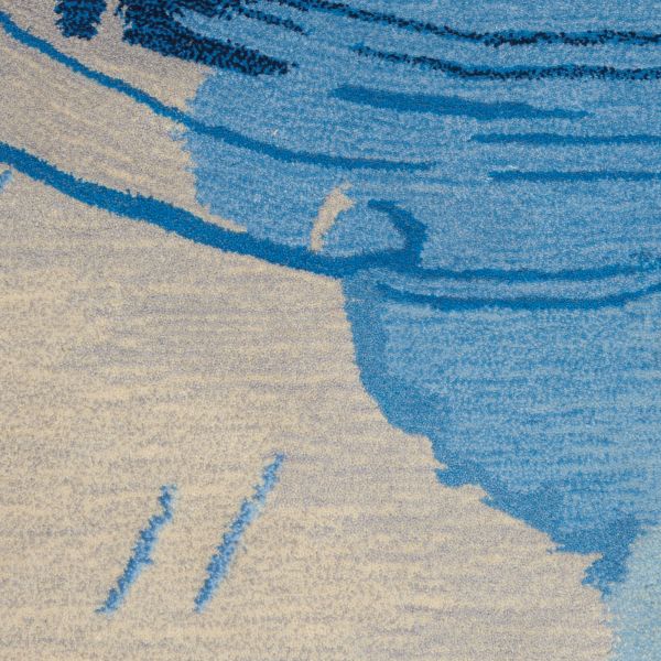 Nourison Home Symmetry Blue/Ivory