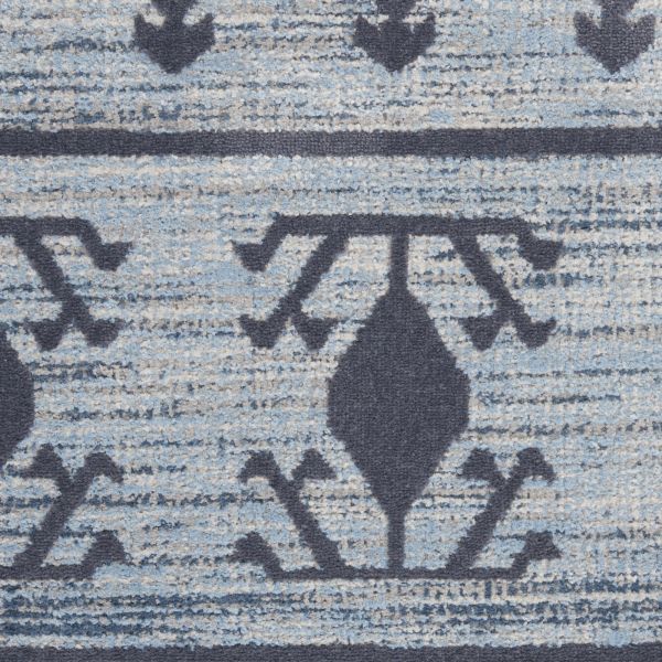 Nourison Home Asilah Light/Blue/Charcoal 5'3" x 7'11"