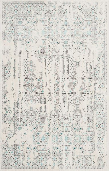 Nourison Home Silver Screen Ivory/Teal 4' x 6' Collection