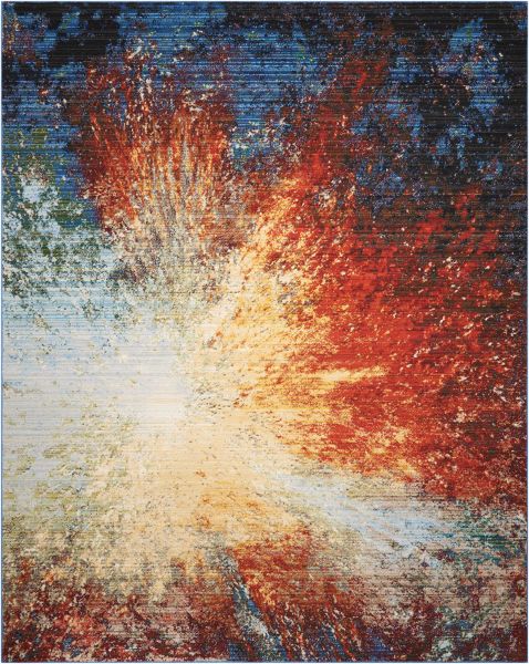Nourison Home Chroma Red Flare