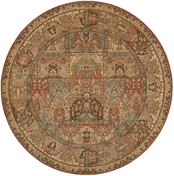 Nourison Home Living Treasures Multicolor 5'10" x Round