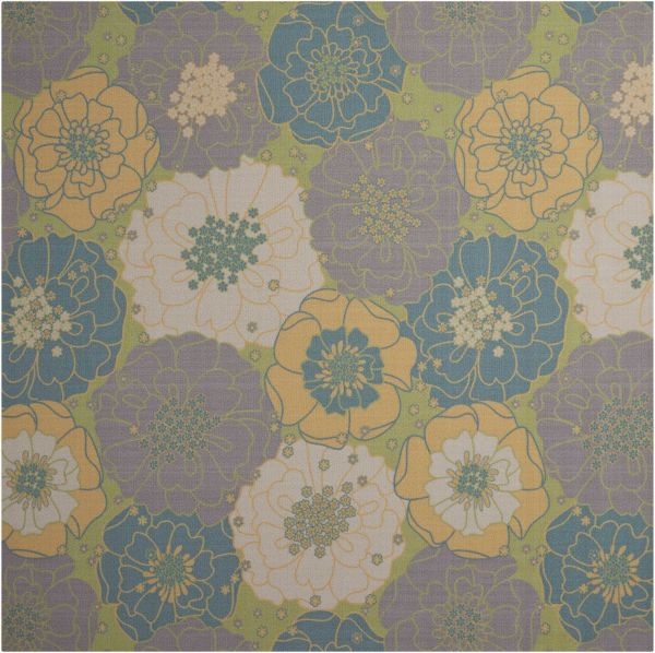 Nourison Home & Garden Green 6'6" x Square