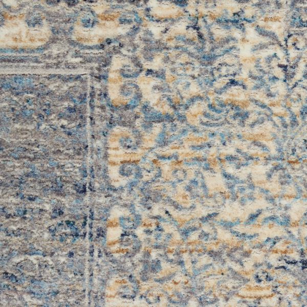 Nourison Home Lustrous Weave Blue/Grey 5'3" x 7'9"