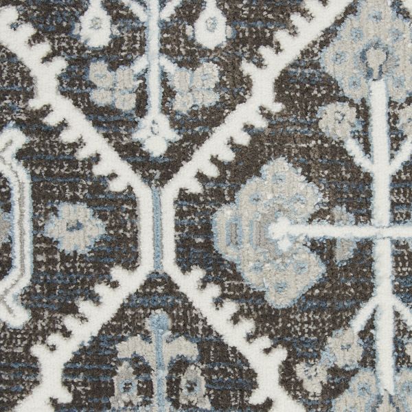 Nourison Home Lennox Charcoal/Ivory/Blue 4' x 6' Collection