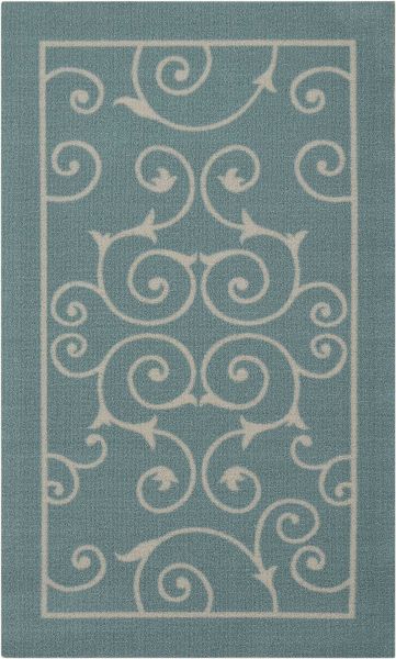 Nourison Home & Garden Light Blue 2'3" x 3'9"