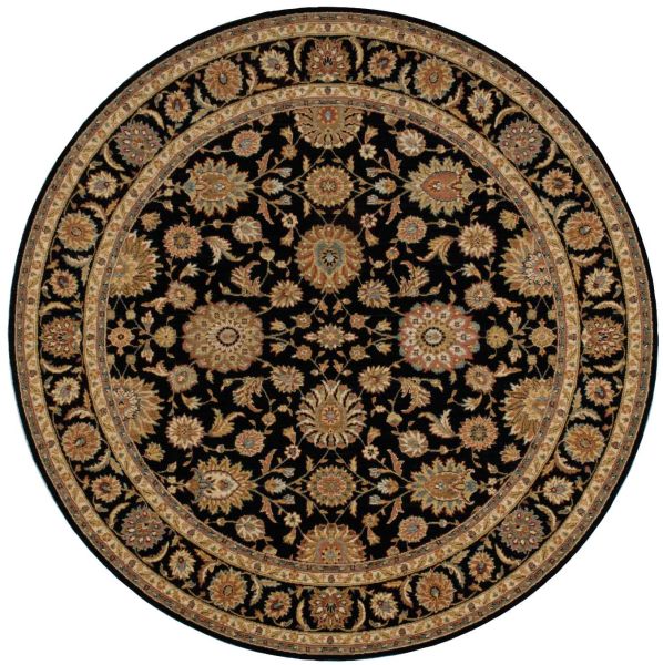 Nourison Home Living Treasures Black 7’10” x Round Collection