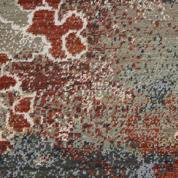 Nourison Home Artworks Seafoam/Brick 5'6" x 8' Collection