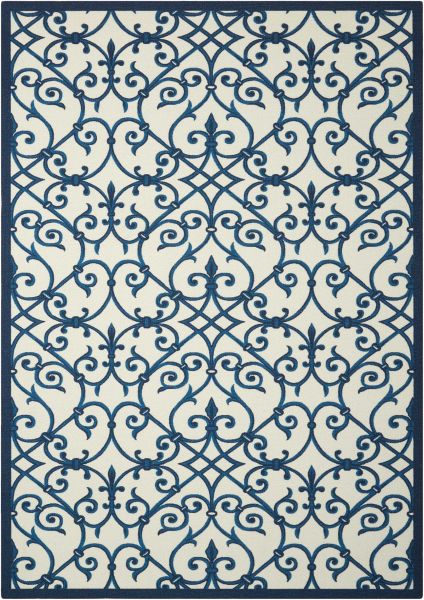 Nourison Home & Garden Blue 4'4" x 6'3"