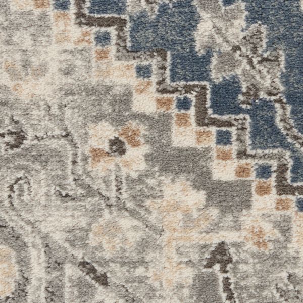 Nourison Home Quarry Ivory Blue 2'2" x 7'6" Runner