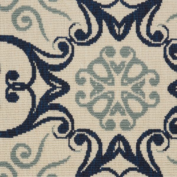 Nourison Home Caribbean Ivory/Navy 1'9" x 2'9" Collection