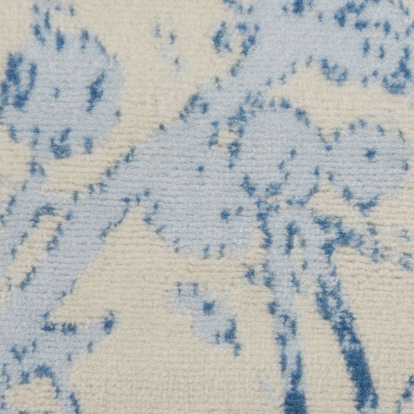 Nourison Home Jubilant Ivory Blue 5'3" x Round Collection