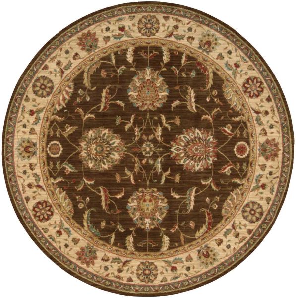 Nourison Home Living Treasures Brown 5'10" x Round