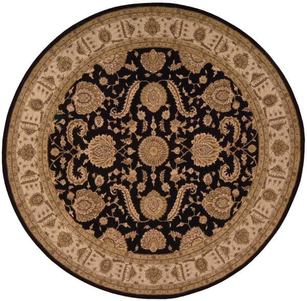 Nourison Home Heritage Hall Black 9' x Round Collection