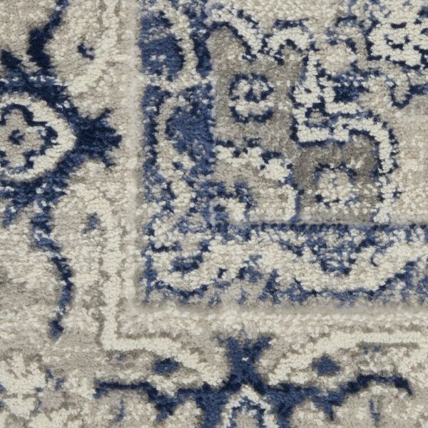 Nourison Home Cyrus Ivory/Navy 2'6" x 4'