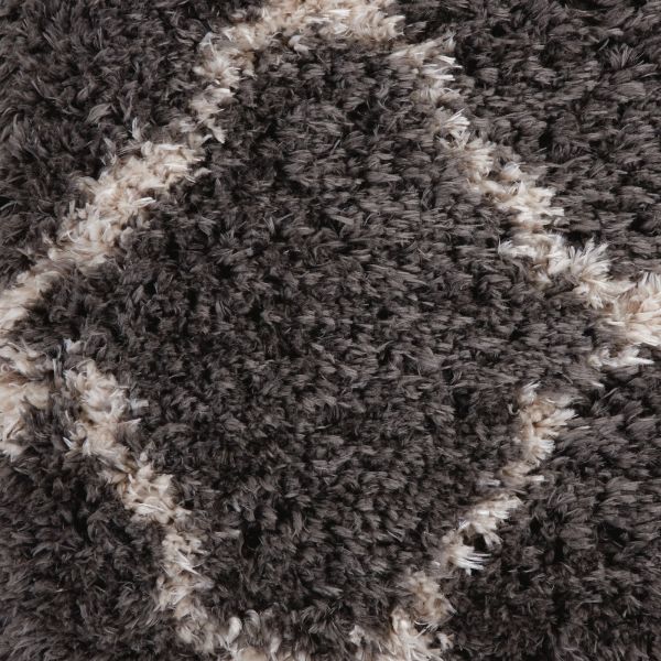 Nourison Home Luxe Shag Charcoal/Beige