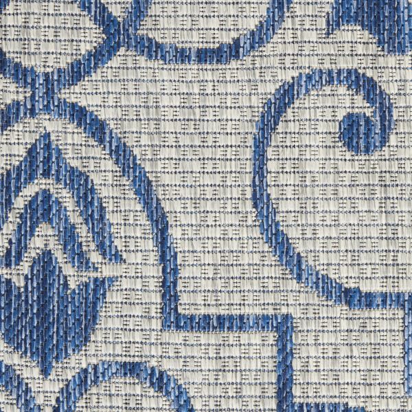 Nourison Home Country Side Ivory Blue 7’10” x Round Collection