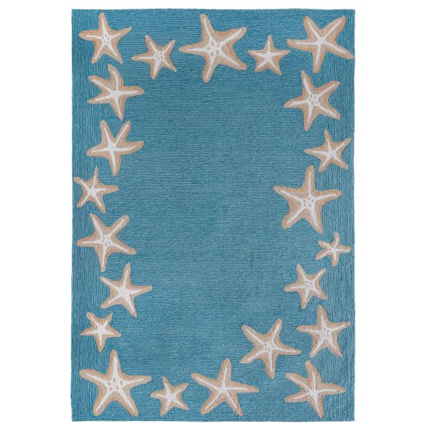 Liora Manne Capri Starfish Border Aqua