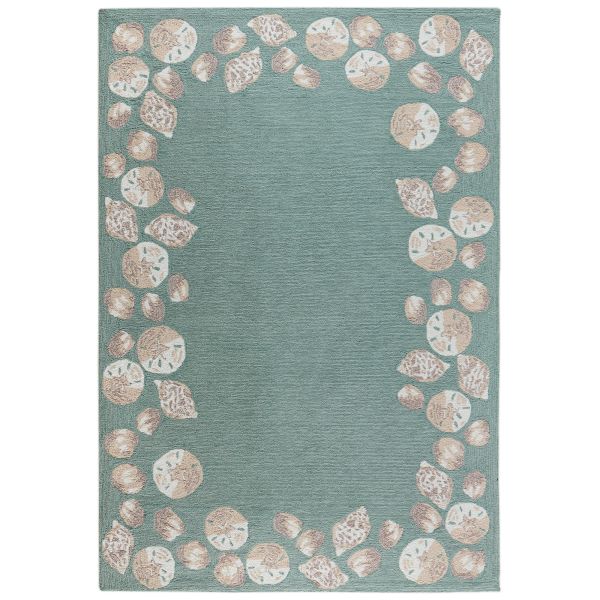 Liora Manne Capri Seashell Border Aqua