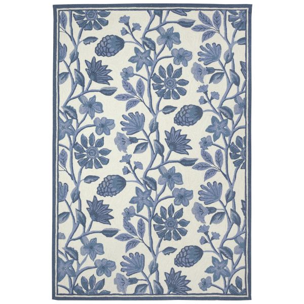Liora Manne Capri Floral Vine Blue