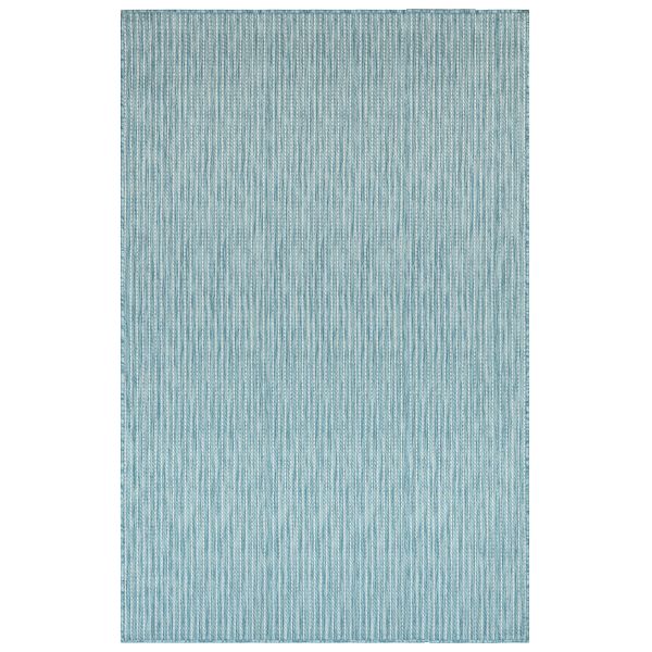 Liora Manne Carmel Texture Stripe Aqua
