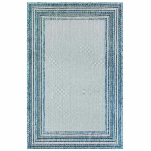 Liora Manne Carmel Multi Border Aqua