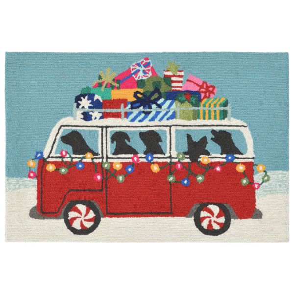 Liora Manne Frontporch Happy Howlidays Red