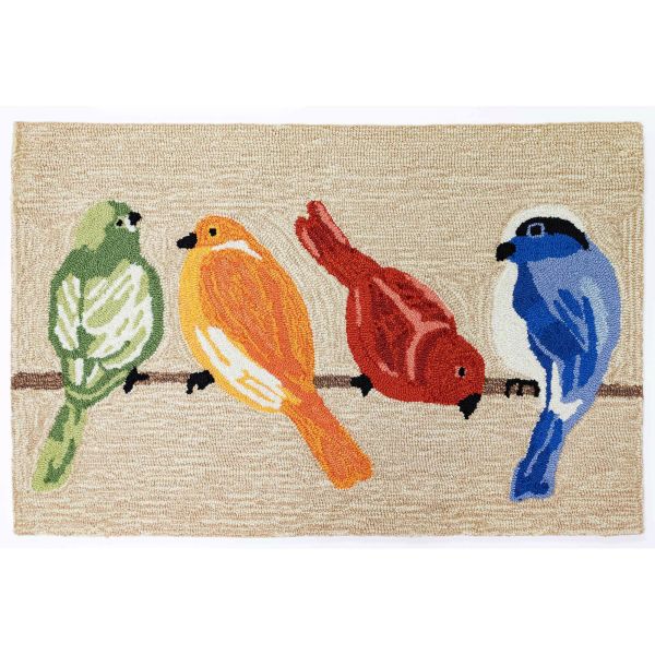 Liora Manne Frontporch Birds Neutral