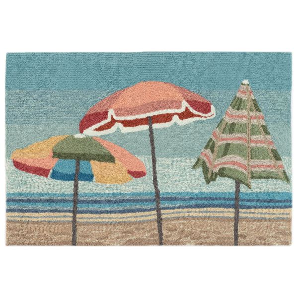 Liora Manne Frontporch Beach Umbrellas Aqua