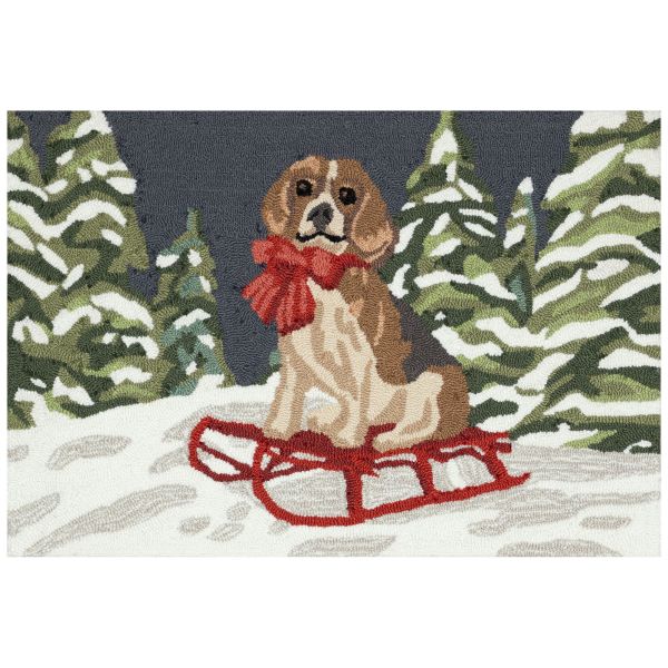 Liora Manne Frontporch Winter Sled Dog Multi