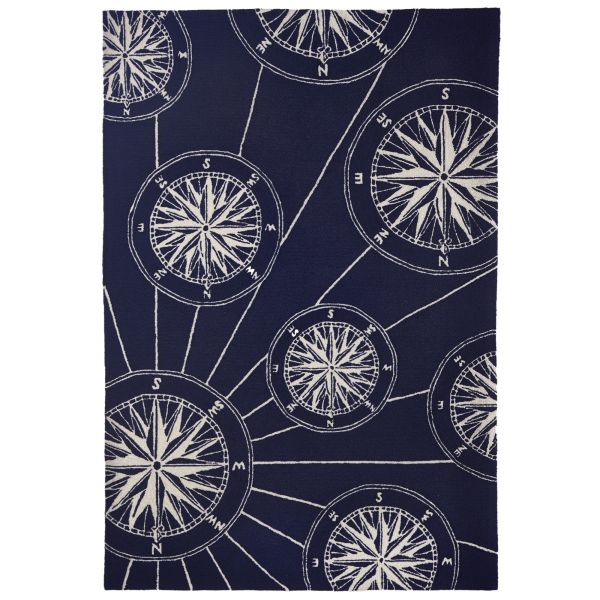 Liora Manne Frontporch Compass Navy