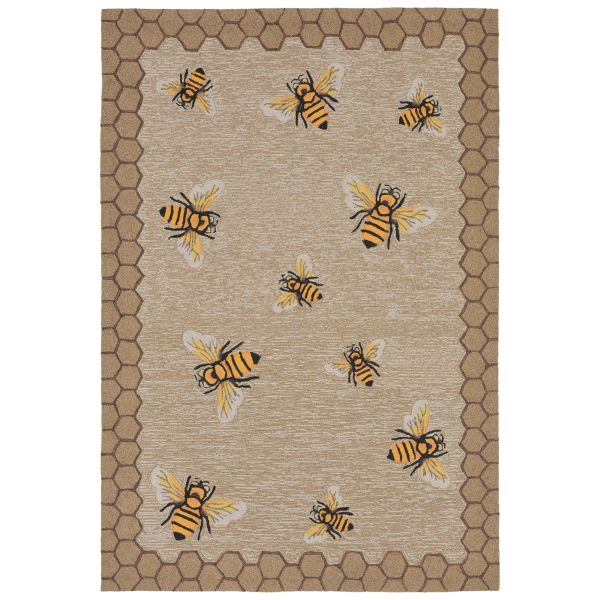 Liora Manne Frontporch Honeycomb Bee Natural