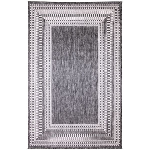 Liora Manne Malibu Etched Border Charcoal