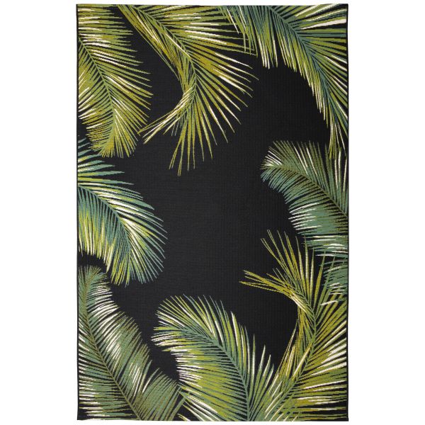 Liora Manne Marina Palm Border Black