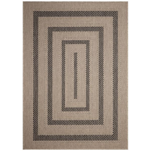 Liora Manne Monaco Multi Border Taupe