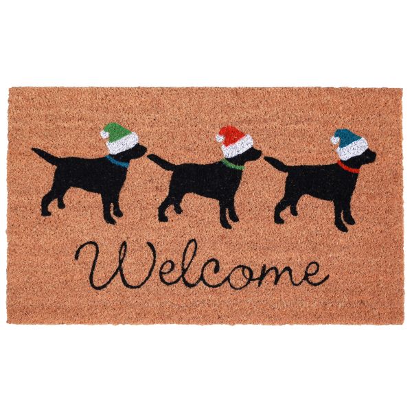 Liora Manne Natura Three Dogs Holiday Natural 1'6" x 2'6" Collection