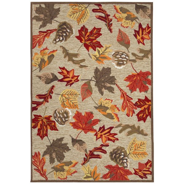 Liora Manne Ravella Falling Leaves Natural