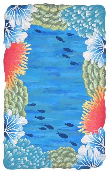 Liora Manne Visions Iv Reef Border Blue