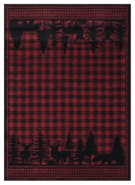United Weavers Highlands Woodland Red