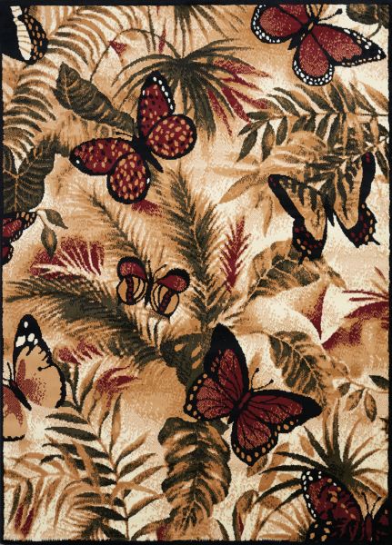 United Weavers Legends Butterfly Jungle Multi 5'3" x 7'2"