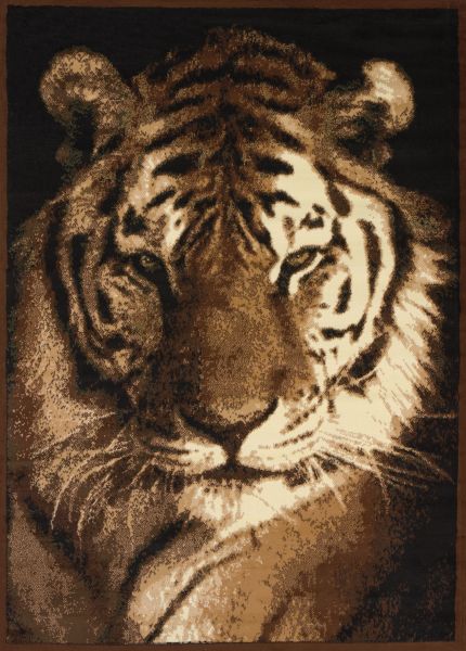 United Weavers Legends Tiger Portrait Multi 5'3" x 7'2"