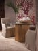 Signature Designs - Trunk Segment Round Dining Table With Glass Top - Gold Leaf