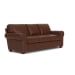 Carson - Leather Sofa, Nailhead Trim - Dark Brown