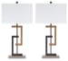 Syler - Brown / Silver Finish - Poly Table Lamp (Set of 2)